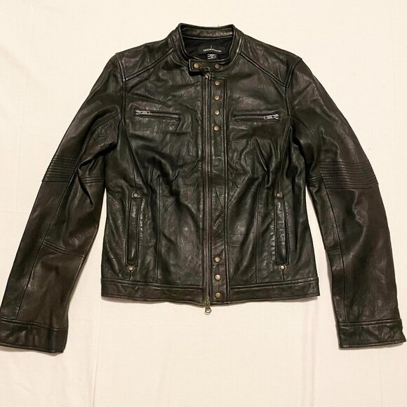 Moda International Womens Leather Jacket Size Medium - Picture 1 of 16